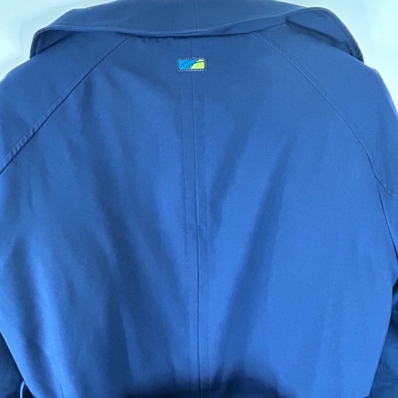 Alaska Airlines By Luly Yang Womens Size 6 Long Navy Blue Trench Coat Insulated - Picture 12 of 16